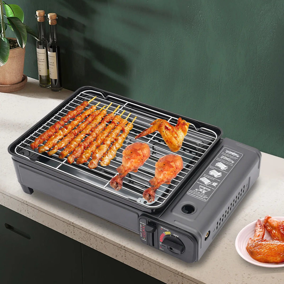 Portable Butane Camping Grill & Stove