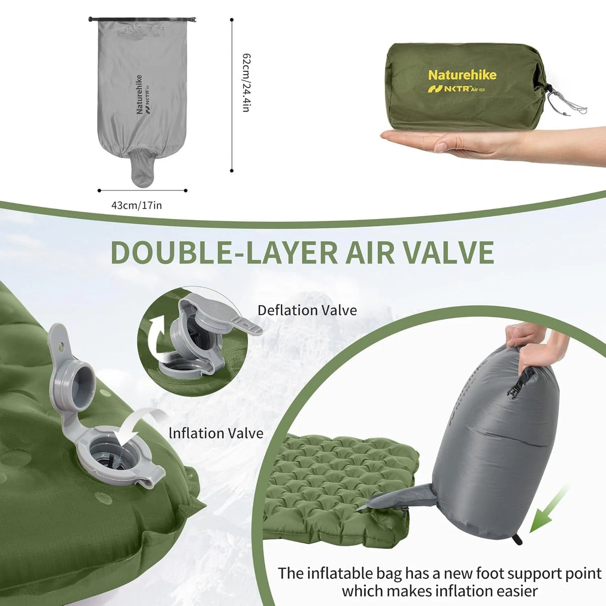 Naturehike R4.6 Ultralight Insulated Inflatable Sleeping Pad