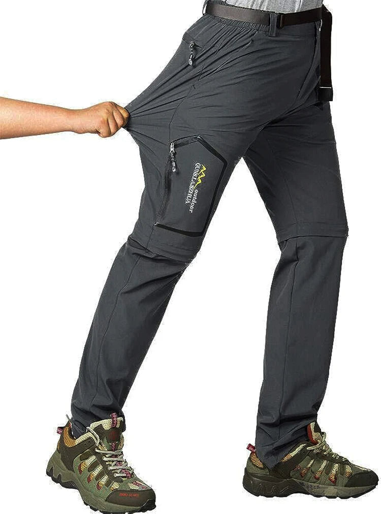Mens Hiking Convertible Lightweight Quick Dry Zip Off Pants