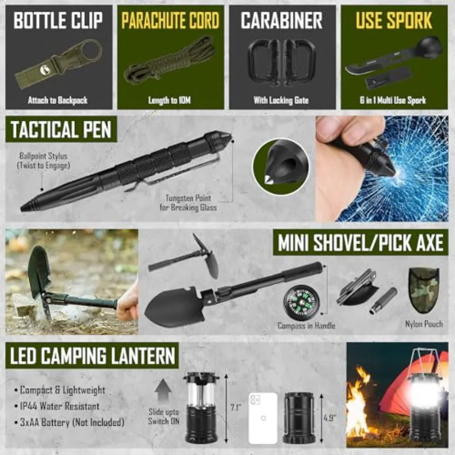 Survival Kit 268 Pcs Emergency Survival Gear