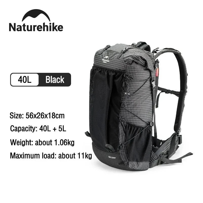 Naturehike Outdoor Mountain Backpack 60+5L Waterproof High Capacity