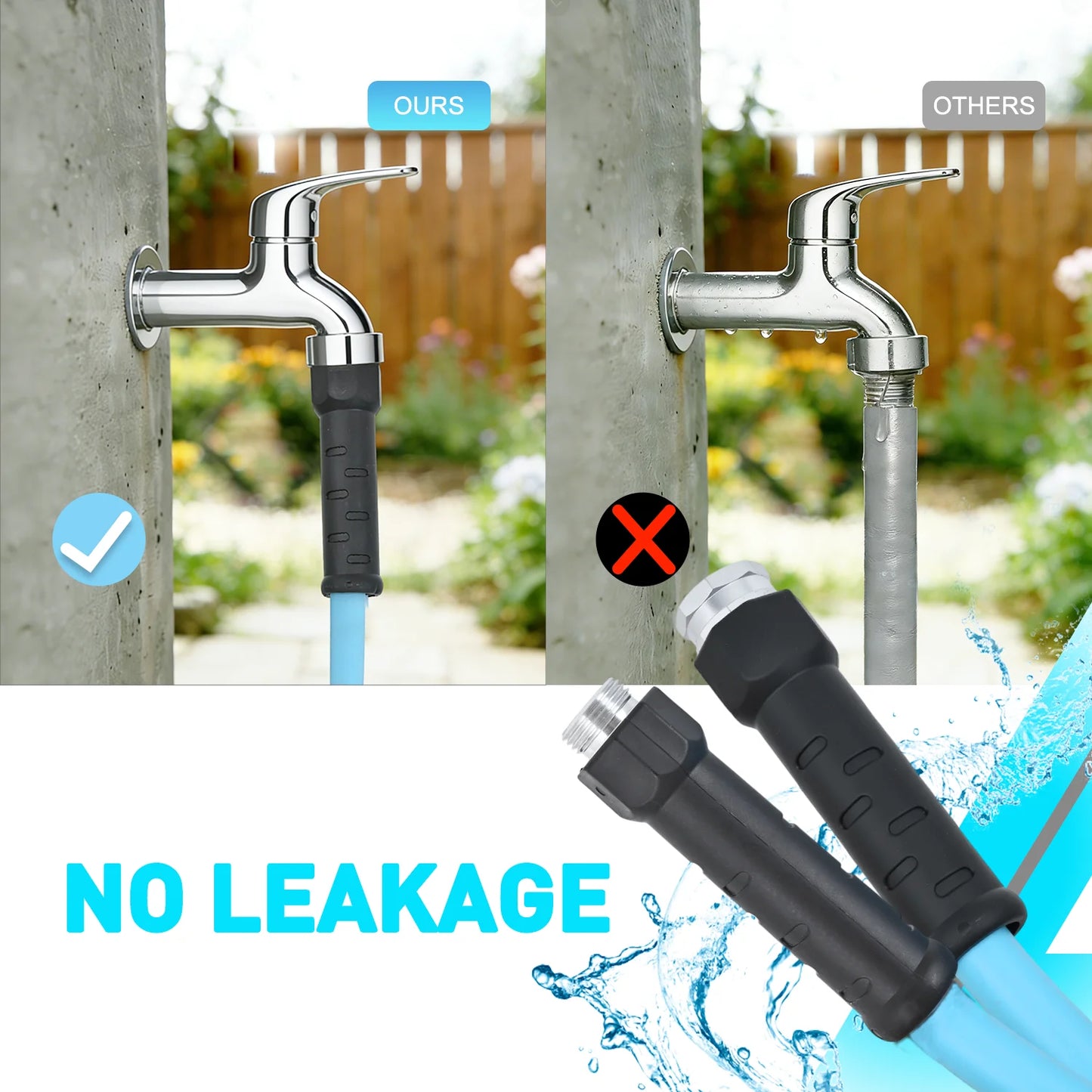 RV Water Hose 15FT Garden Drinking Hoses with Storage Bag Leakproof Anti-Kink