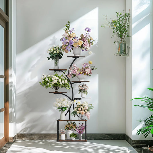 Industrial Tree-Shaped Multi-Tier Plant Stand