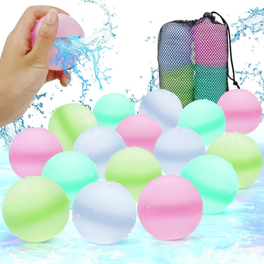 Reusable Water Balloons Toys Silicone Refillable Water Balls Beach Pool Toys Kids Summer Outdoor Activities Water Games Toy