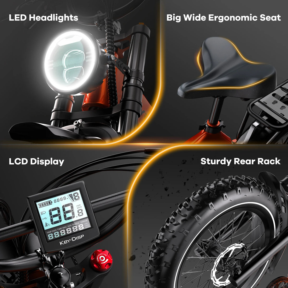 Cybervelo EK6 Folding Fat Tire Electric Bike – 2000W Peak Motor, 20" Wheels