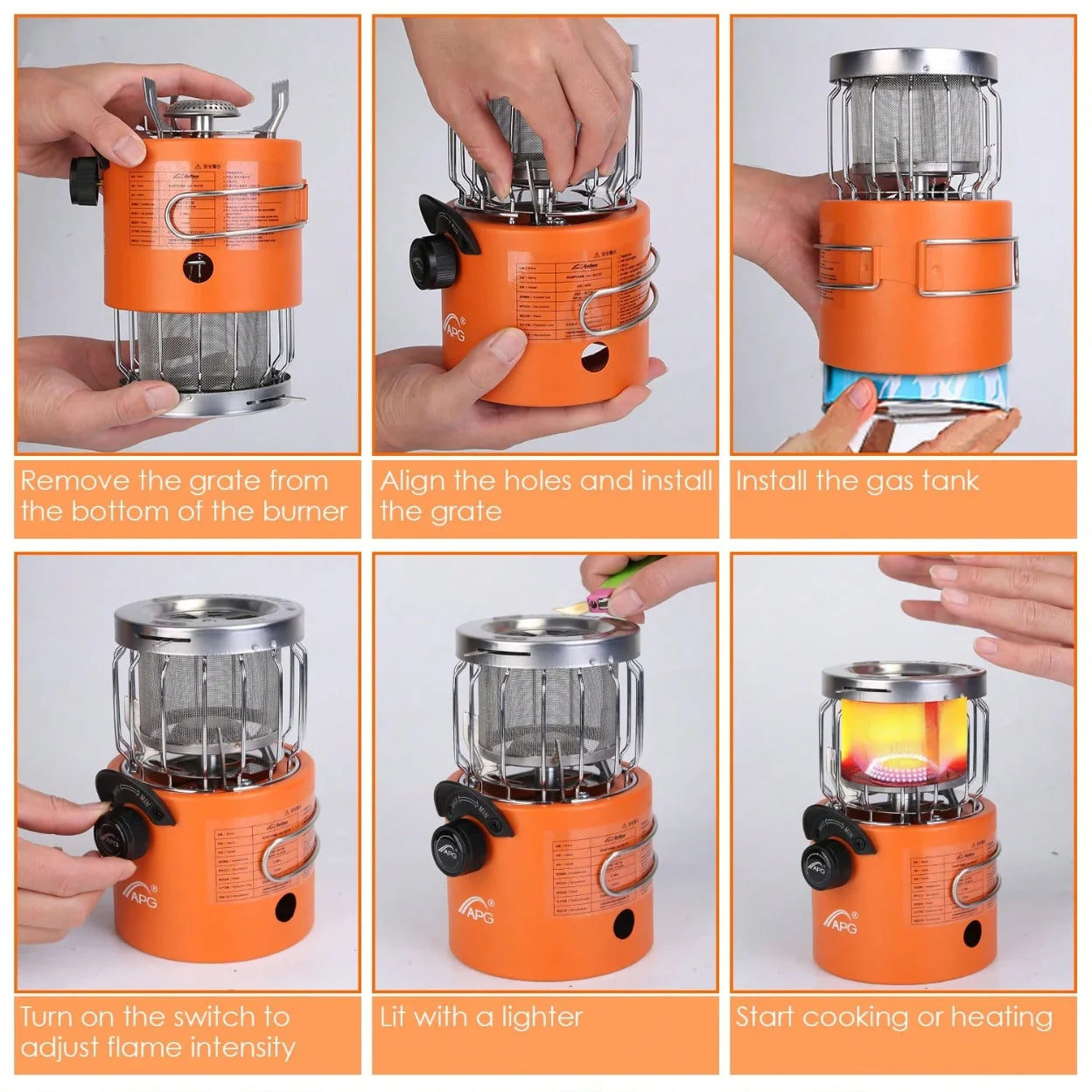 2 in 1 Portable Propane Heater Stove
