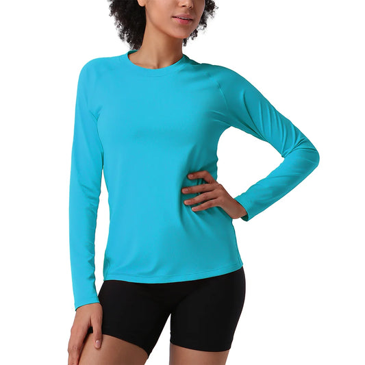 Womens Camp Hiking Long Sleeve T-shirt  SPF UV Protection