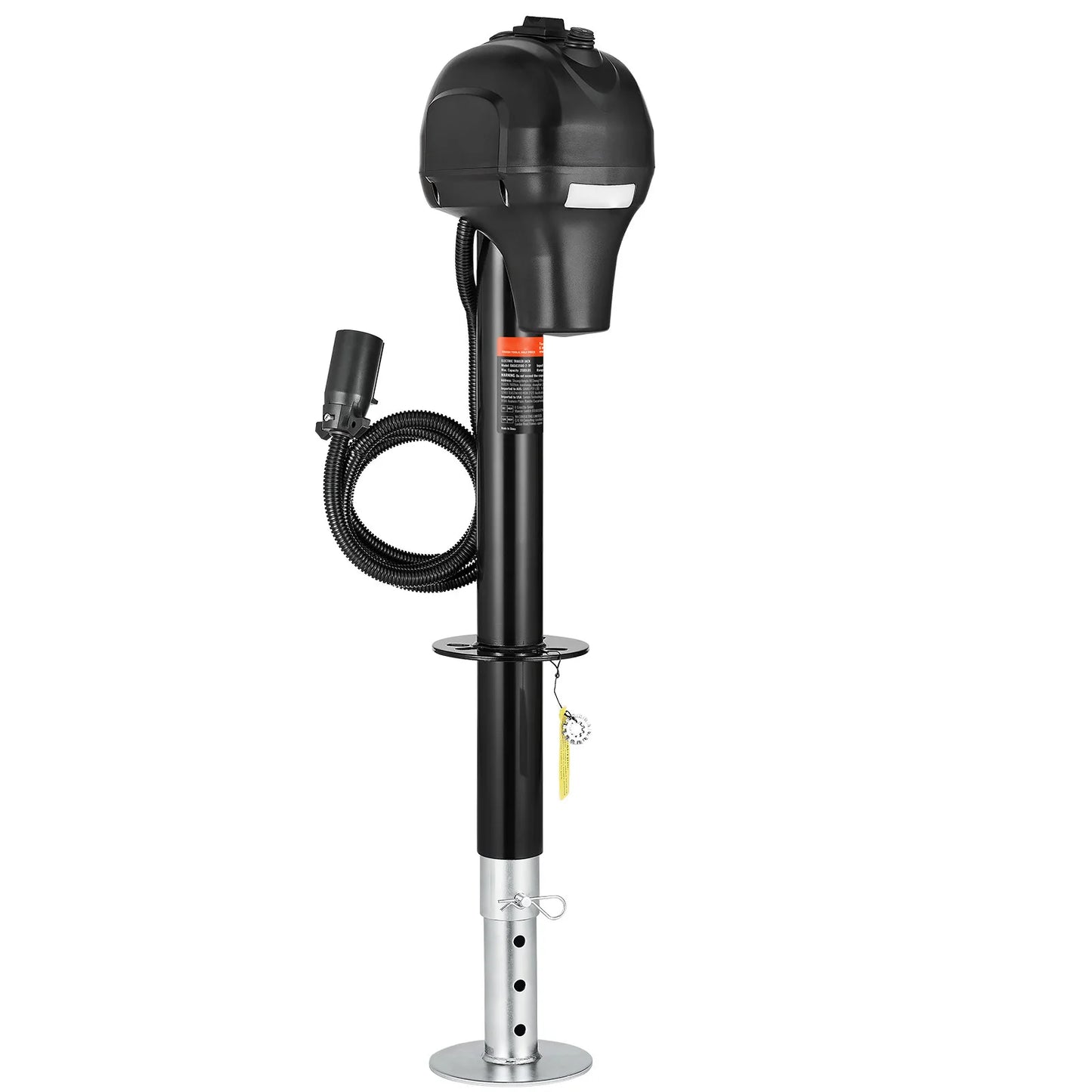 3500/5000Lbs Electric Trailer Jack RV 12V Tongue Jack with 7-pin Connector & Crank Handle 10"-28.3" Lift for Campers