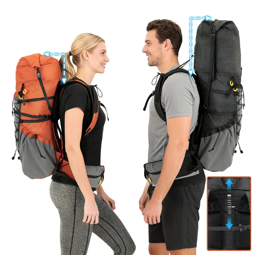 Internal-frame Hiking Backpack: 50L / 60L / 70L