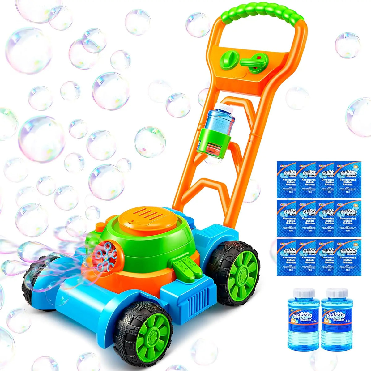 JOYFY Bubble Lawn Mower – Push-Along Bubble Machine for Kids
