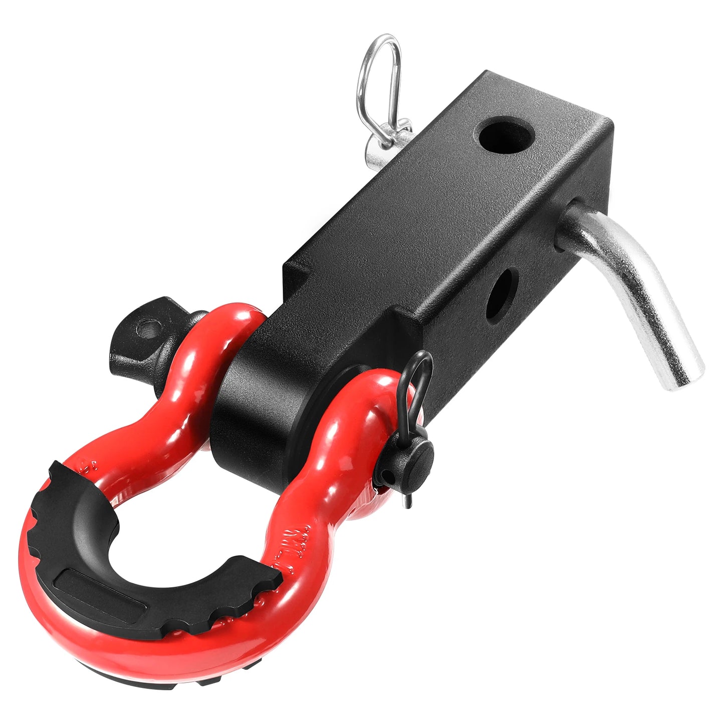 2in D-Ring Shackle Hitch Receiver with Trailer Hitch Lock Pin