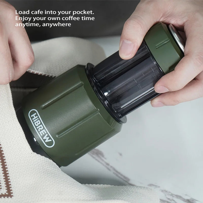 HiBREW H4D 2-in-1 Portable Manual Espresso Maker – Capsule & Ground Coffee