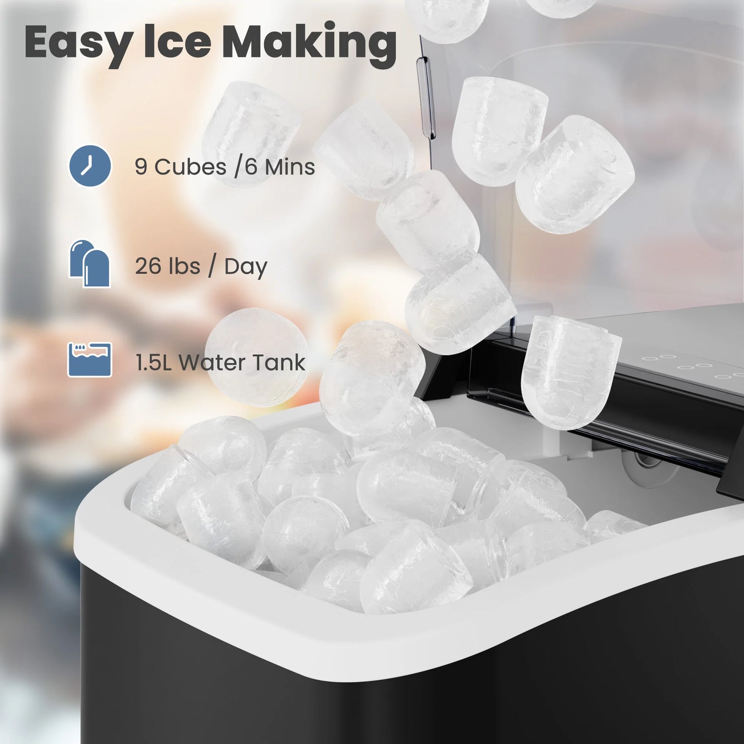 Portable Kitchen Ice Machine Countertop