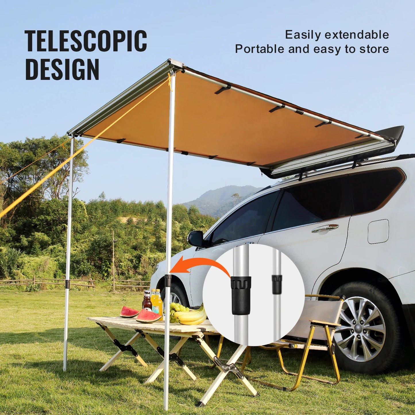 Vehicle Awning  Retractable Car Side Awning