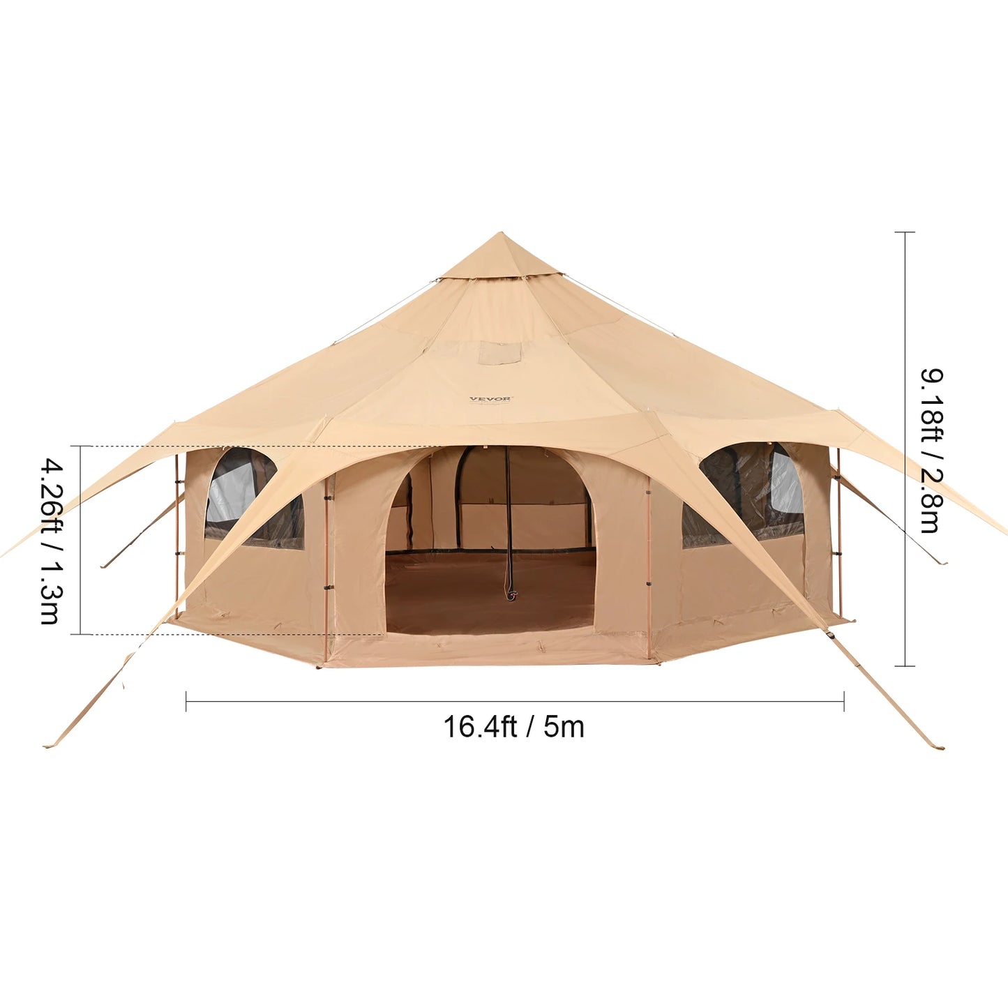 4 Seasons 5m Yurt Canvas  Holds up to 8 People