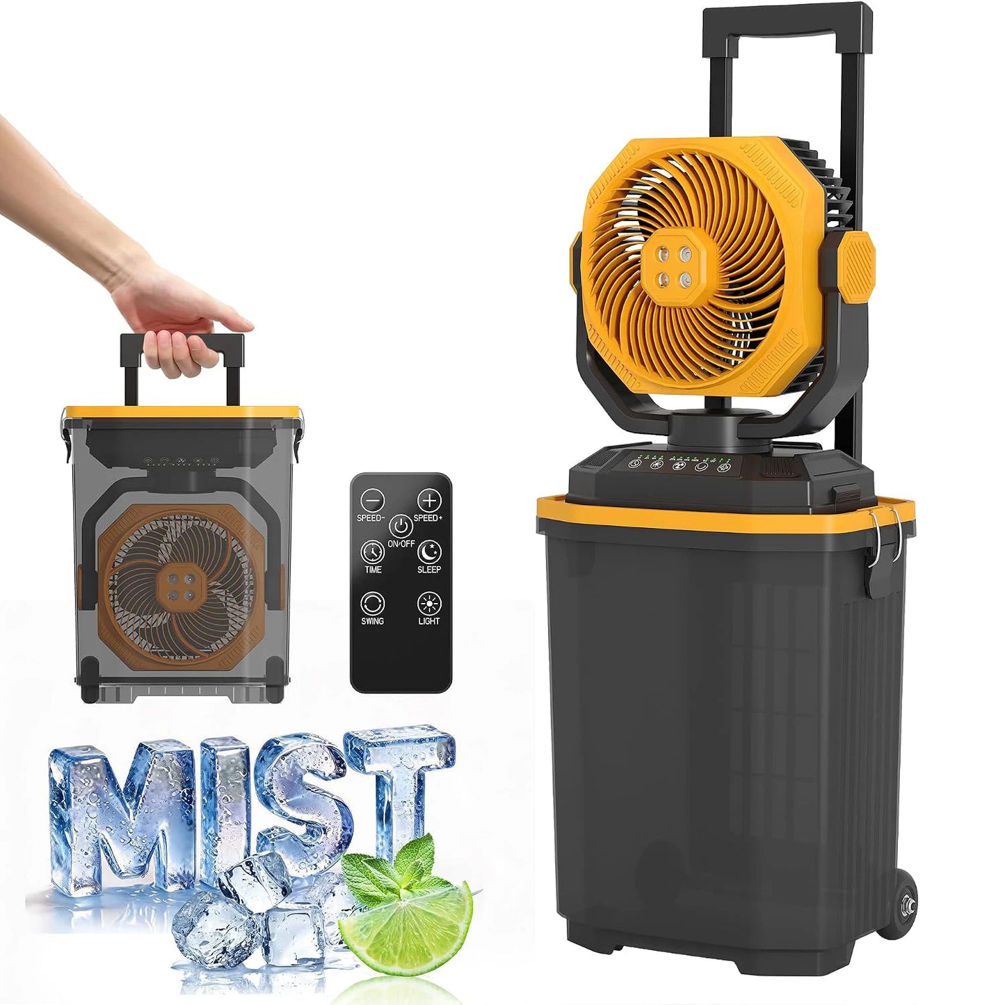 15L Portable Misting Bucket Fan 3