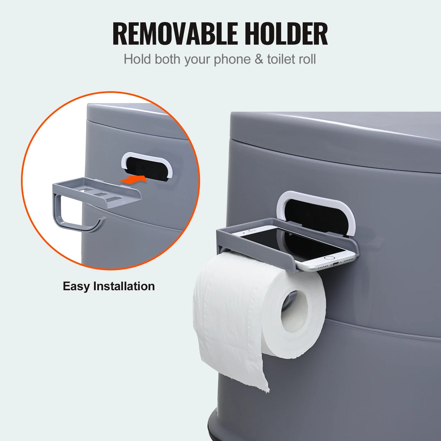 Porta Potty  for Camping with 1.3G Detachable Inner Bucket