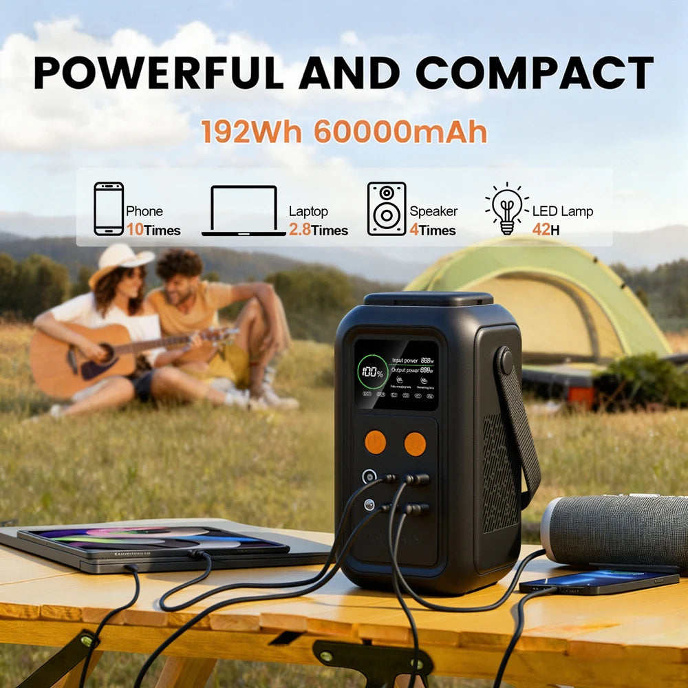 CTOLITY 200W Power Station Power Bank 60000mAh