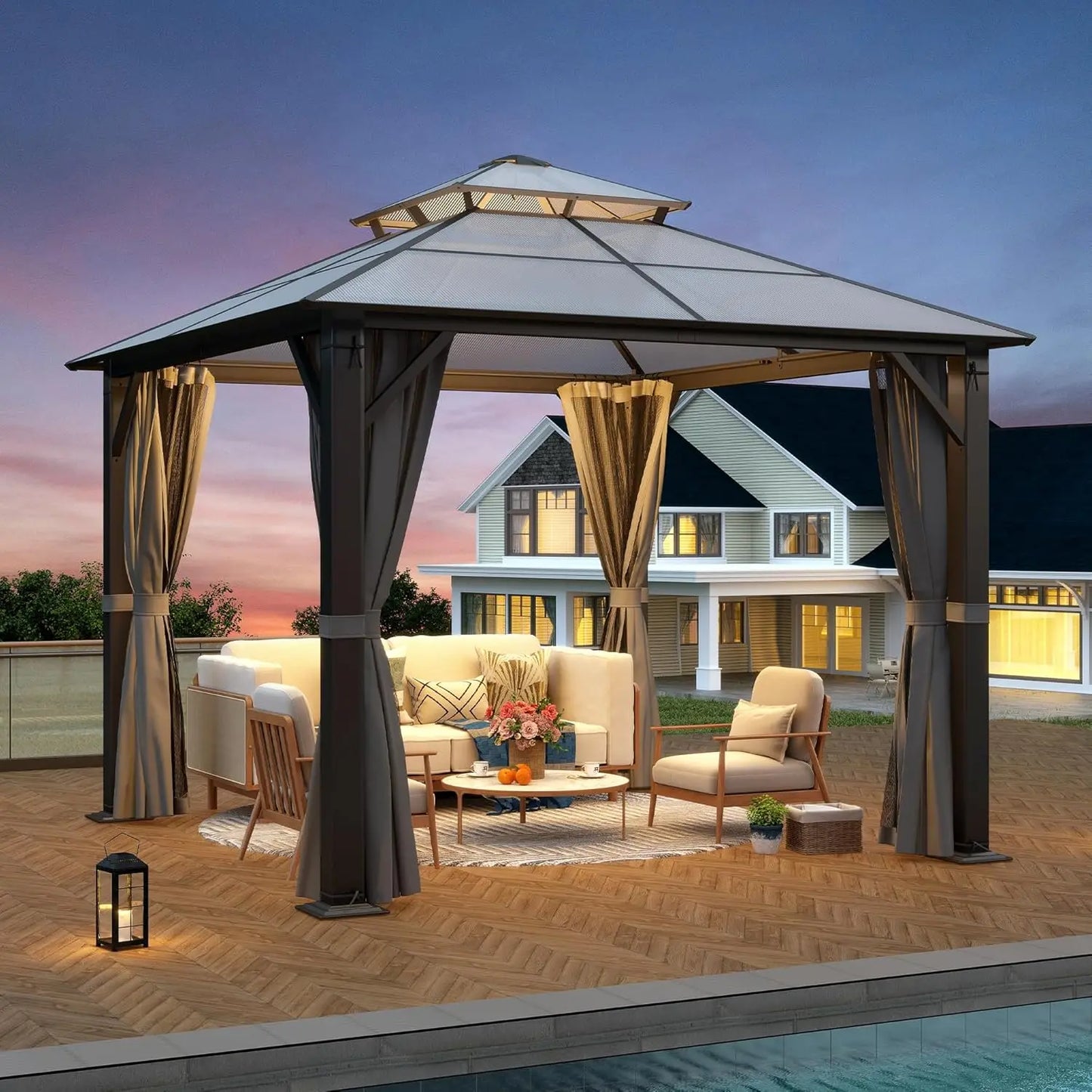 10' x 10' Wall Mounted Gazebo