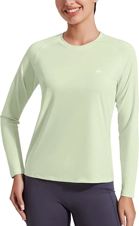 Womens Camp Hiking Long Sleeve T-shirt  SPF UV Protection