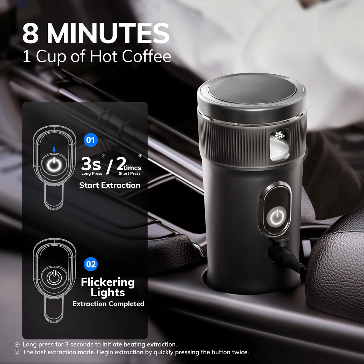 12V Portable Espresso Machine – Nespresso-Compatible Travel Coffee Maker