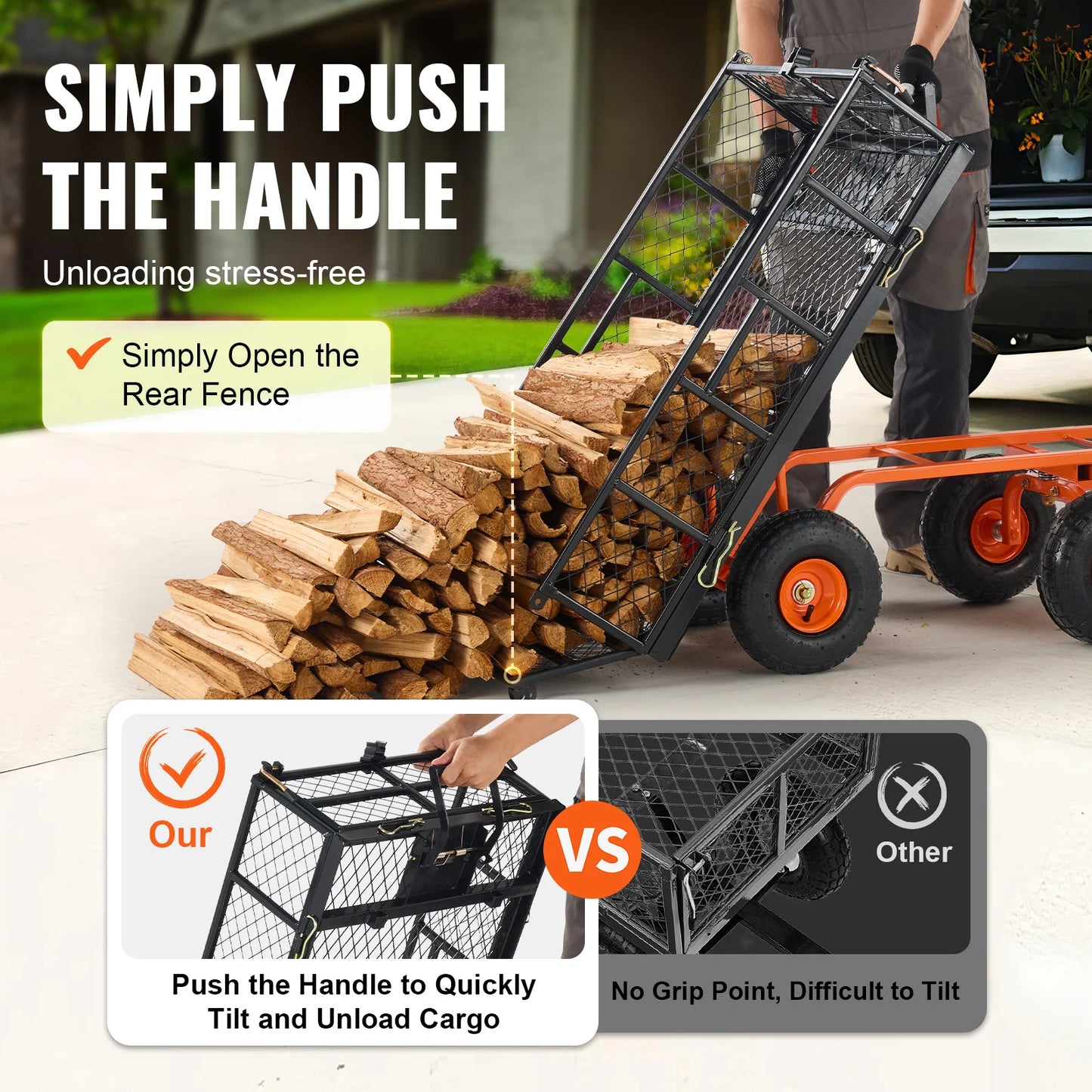 Garden metal Utility Wagon