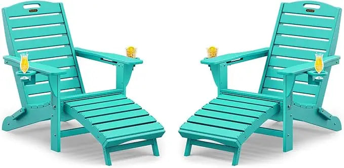 Folding Adirondack Chairs Set of 2