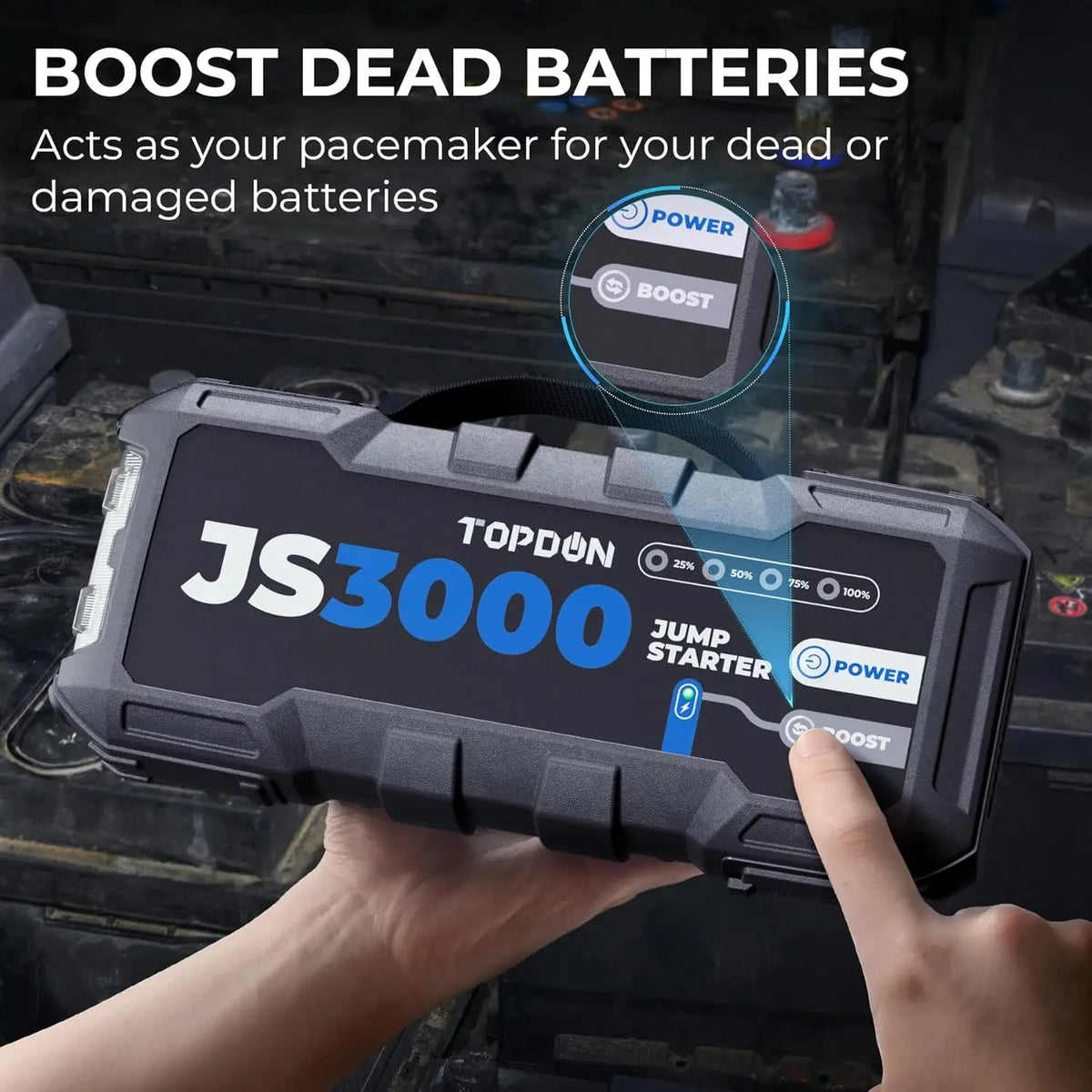 TOPDON JumpSurge JS3000 3000A Jump Starter & 24,000mAh Power Bank