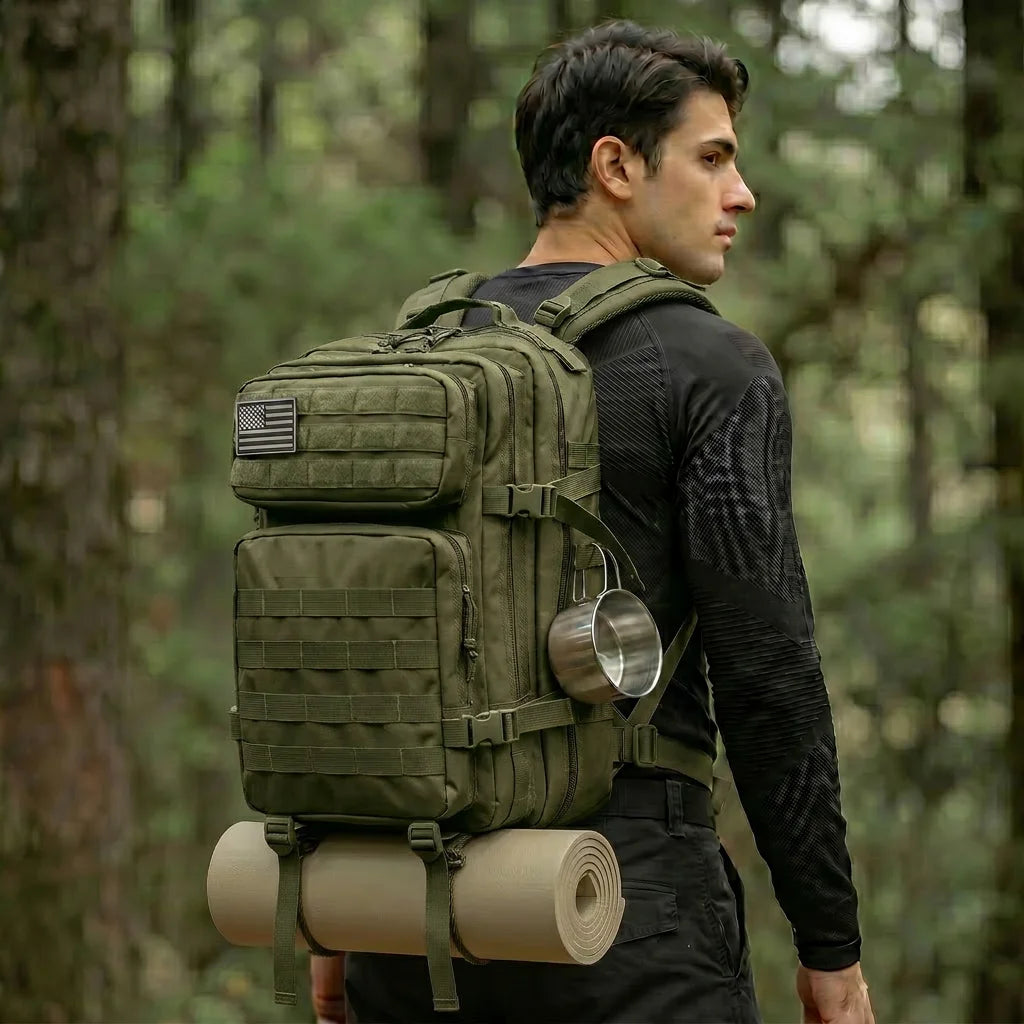 45L Tactical Travel Backpack with Multi-Pocket Storage