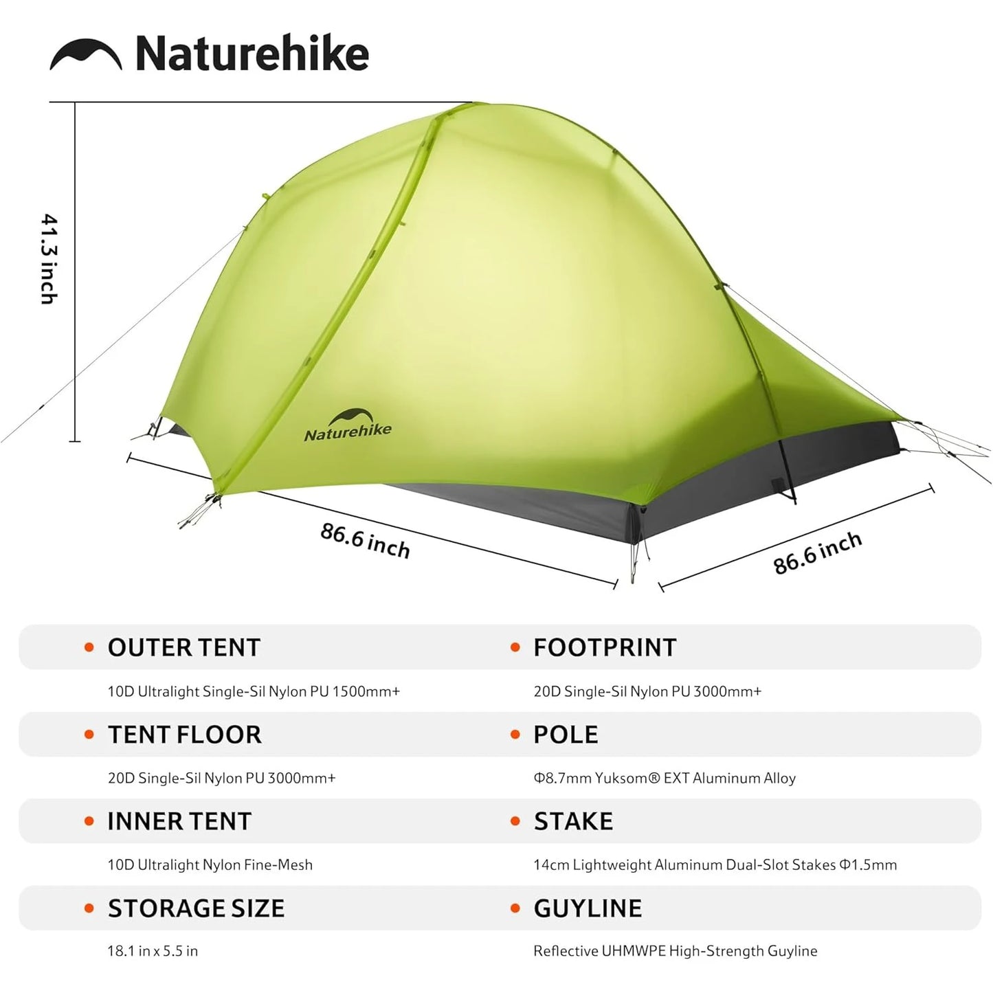 Hiking Tent Outdoor Camping Ultralight Rainstorm Protection Wild Tent 1 2 Person 0D Nylon Backpacking Tent