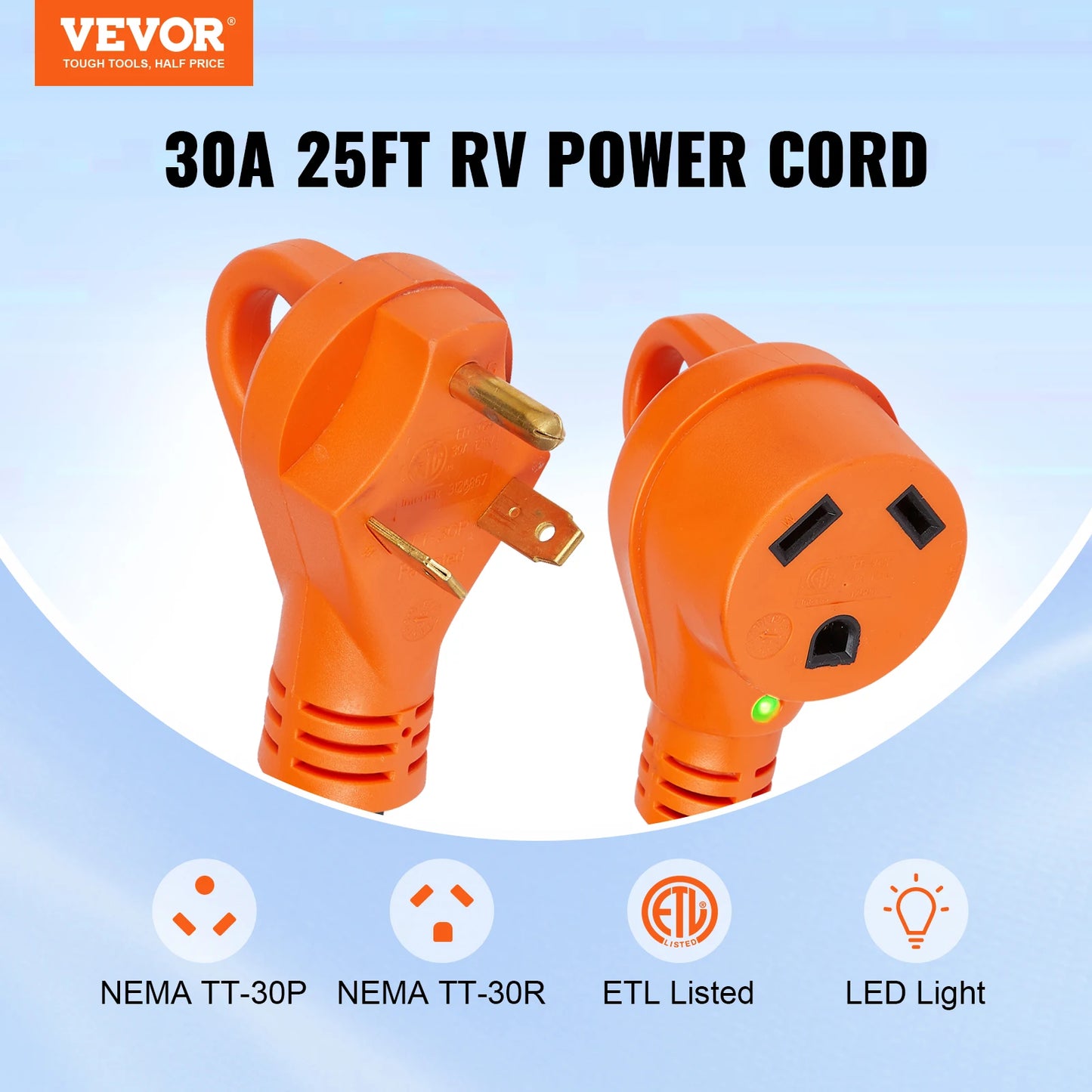 25/50ft RV Extension Cord 30/50Amp