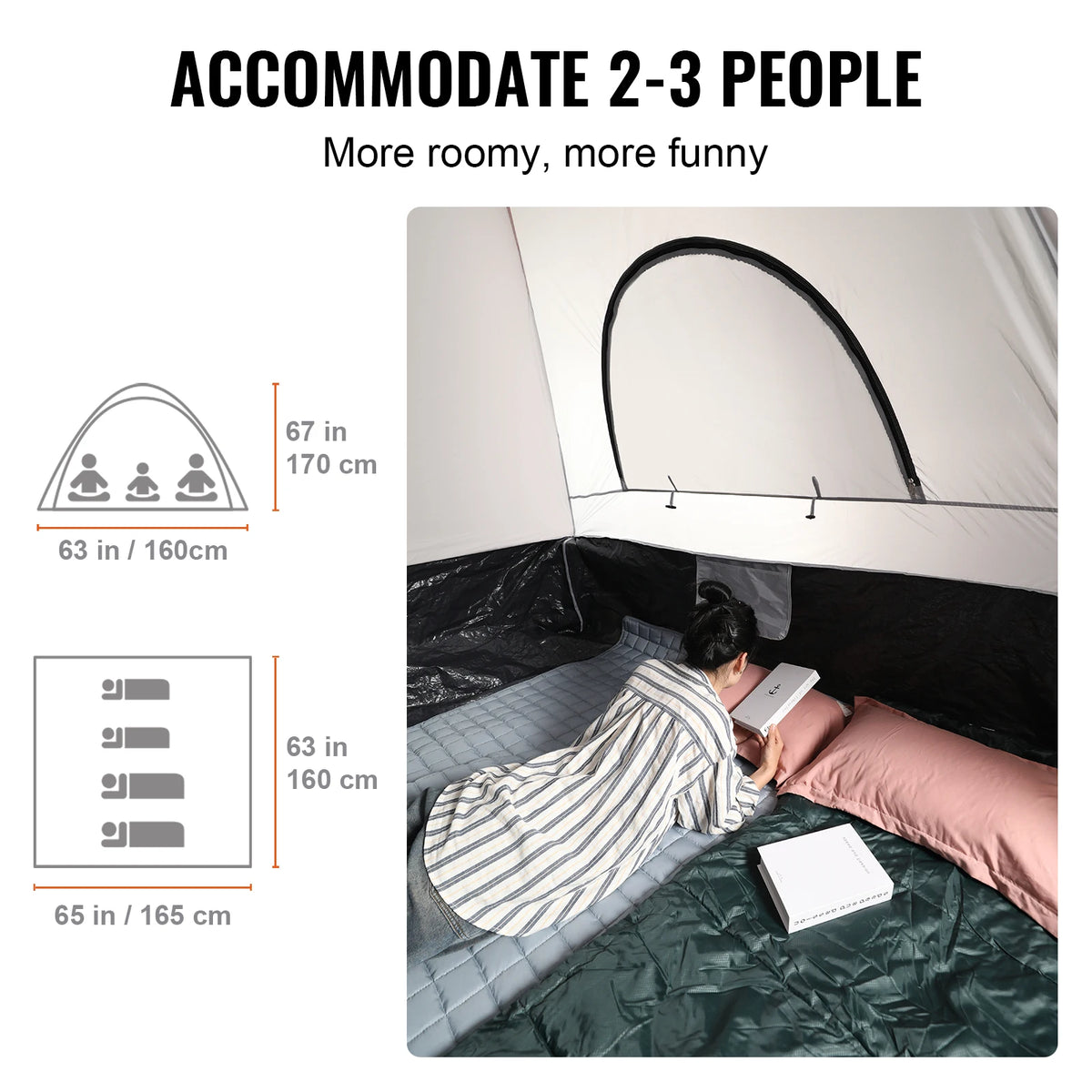 SucceBuy Pickup Truck Bed Tent – 5.5–6 FT Double-Layer Camping Shelter