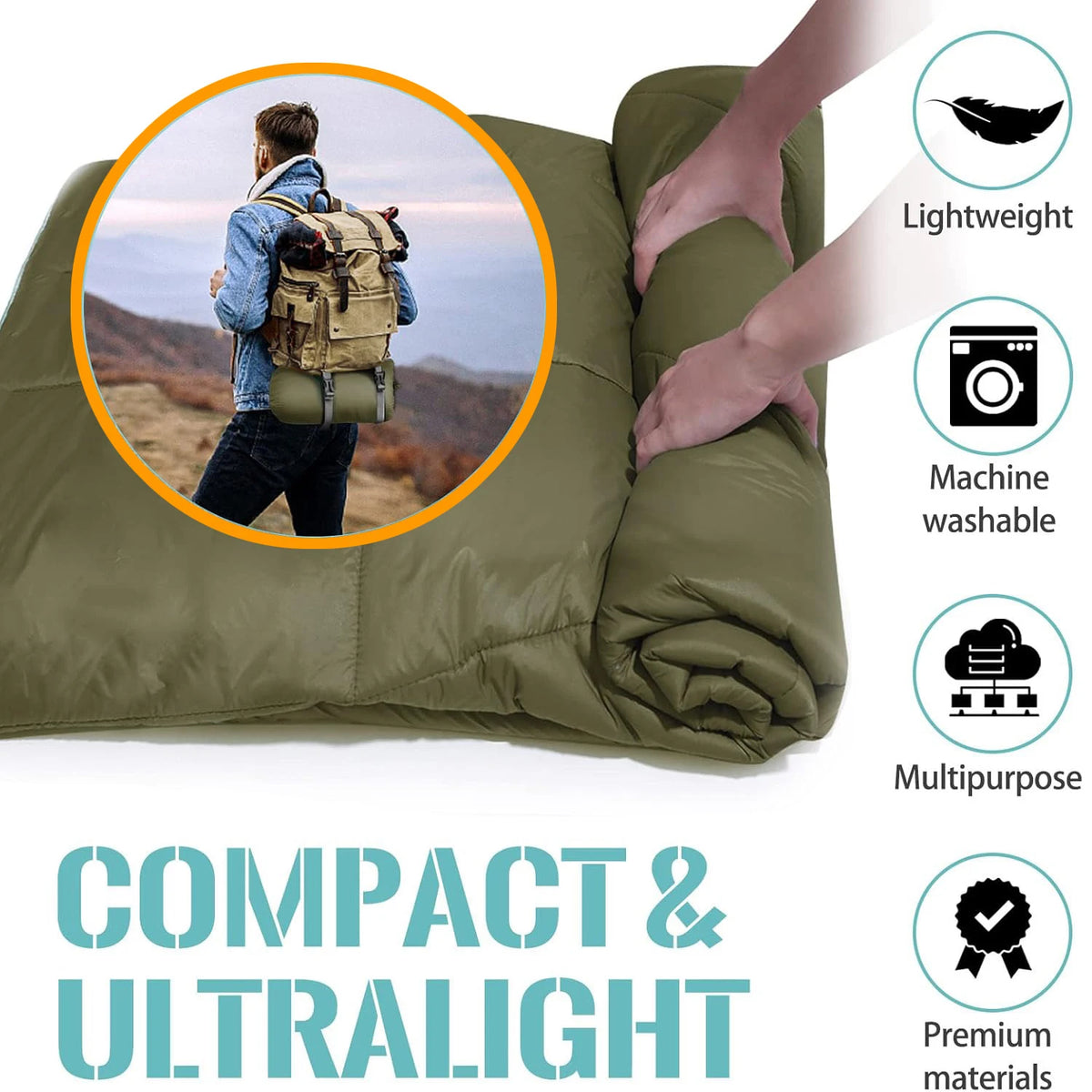 Lightweight Puffy Camping Blanket