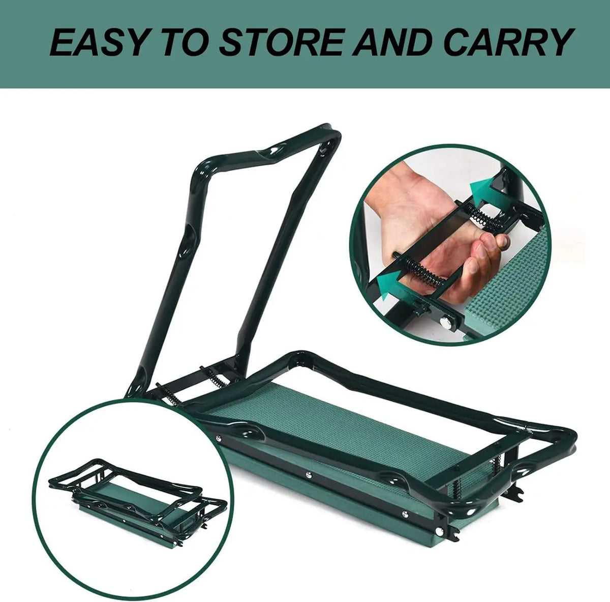2-in-1 Folding Garden Kneeler & Seat with EVA Foam Pad