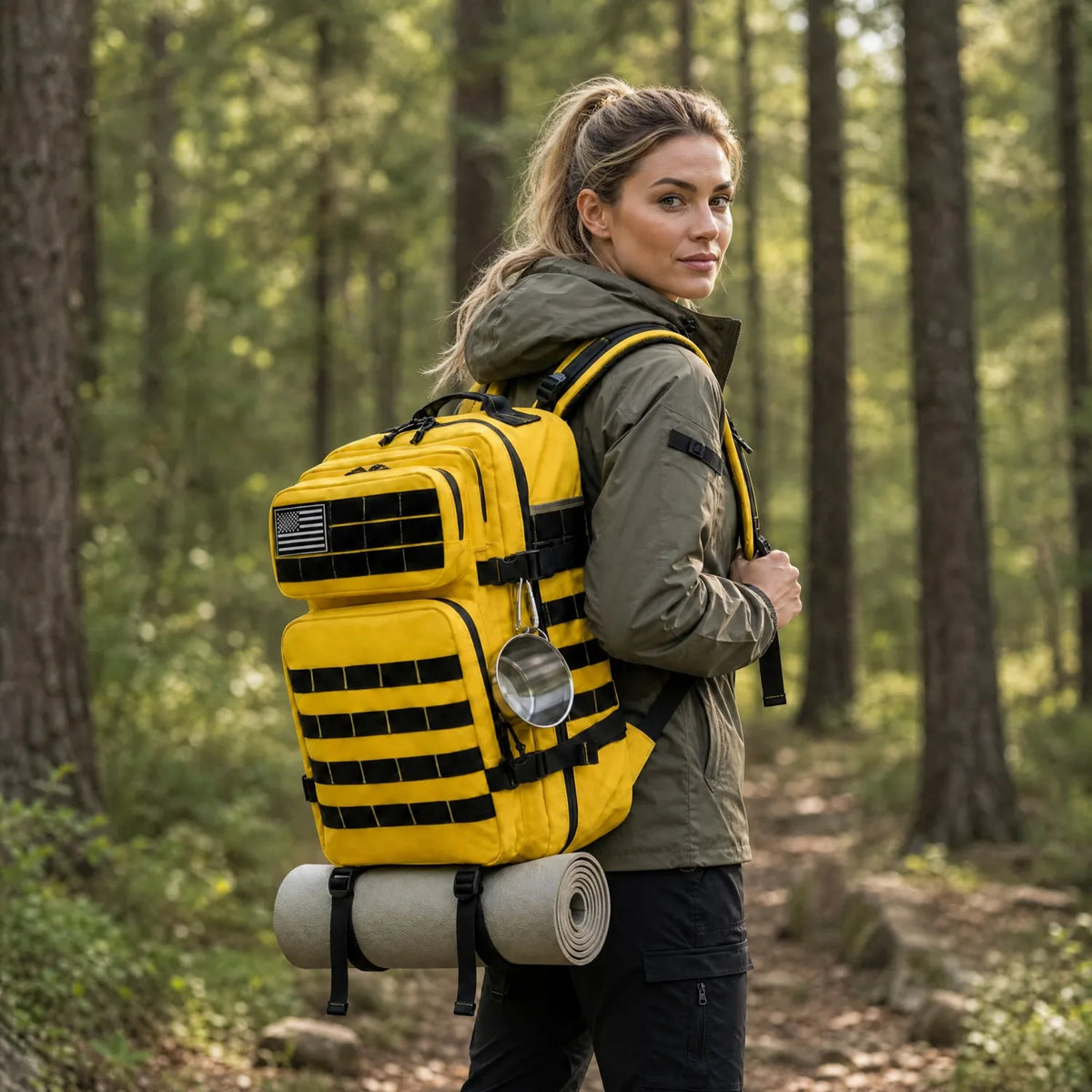 45L Tactical Travel Backpack with Multi-Pocket Storage