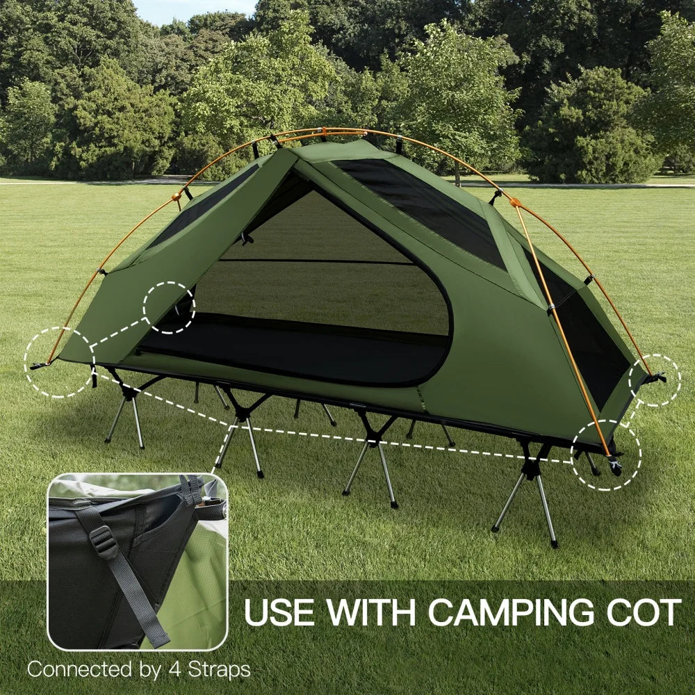 Night Cat Single Person Elevated Camping Cot Tent – Portable Off-Ground Shelter