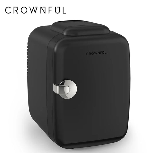 CROWNFUL 4L Portable Mini Fridge – 12V Car Cooler & Warmer