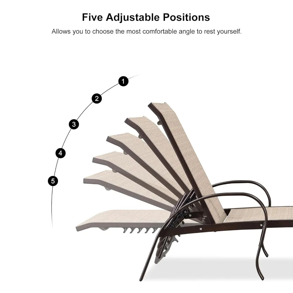 Outdoor Chaise Lounge Chair Set