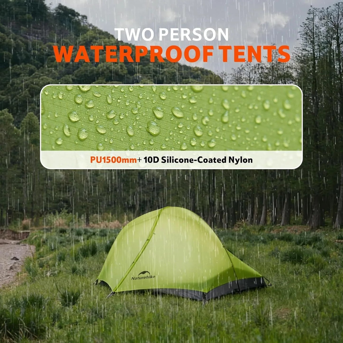 Hiking Tent Outdoor Camping Ultralight Rainstorm Protection Wild Tent 1 2 Person 0D Nylon Backpacking Tent